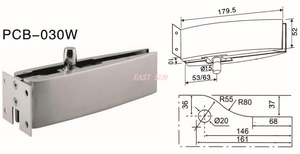 Patchbeschläge Drehtür Dorma PCB-030W