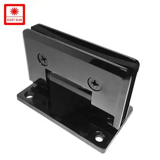 90-Grad-Wandmontage, vollständige Rückplatte, rahmenlose Duschtürscharniere, Glashalterung für 1/2″ – 3/8″ Glas