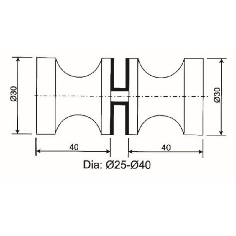 GDK-14-Duschtürknopf