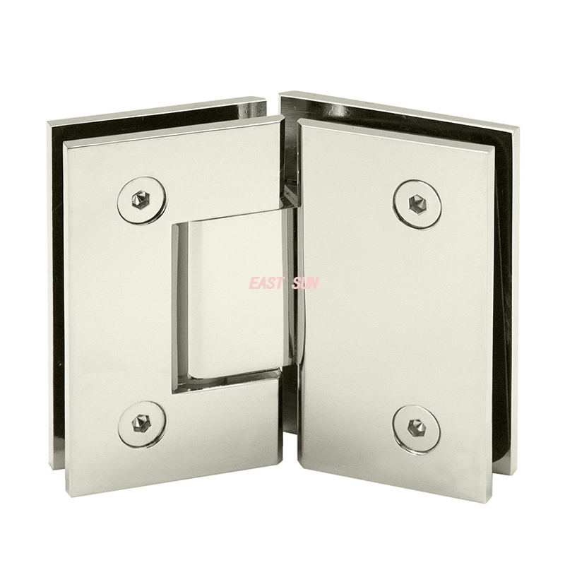 135 Grad goldenes Glas-Glas-Duschtürscharnier für 1/2″ – 3/8″ Glas,
