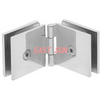Verstellbarer quadratischer Glas-Glas-Clip aus antikem Messing 
