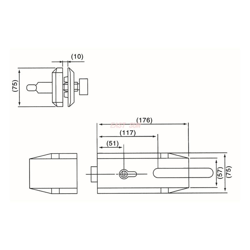 GHL-004D-Glastürschlösser