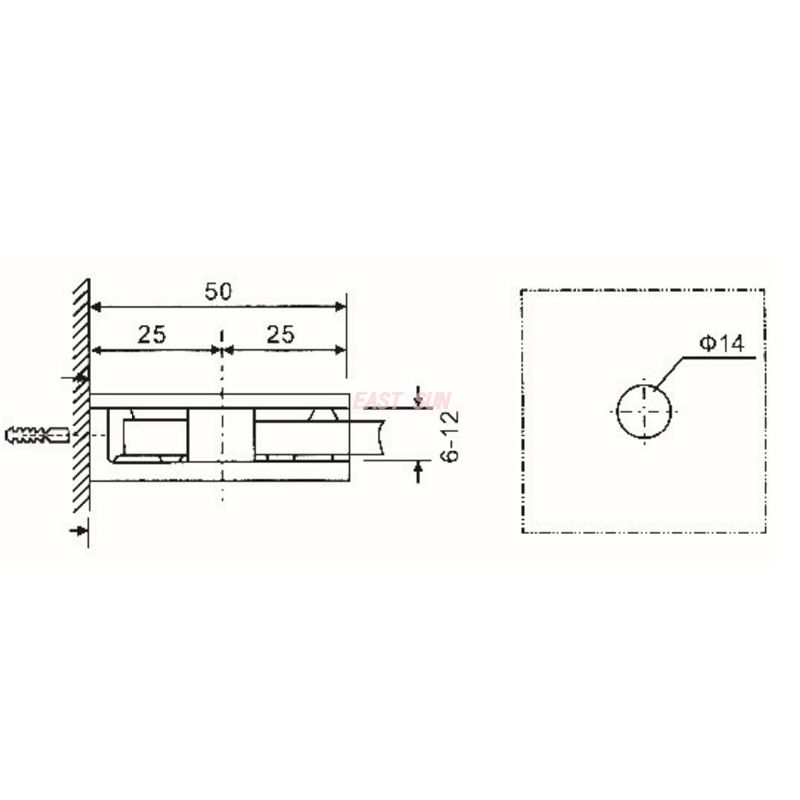 6 mm runde Glasklemmen