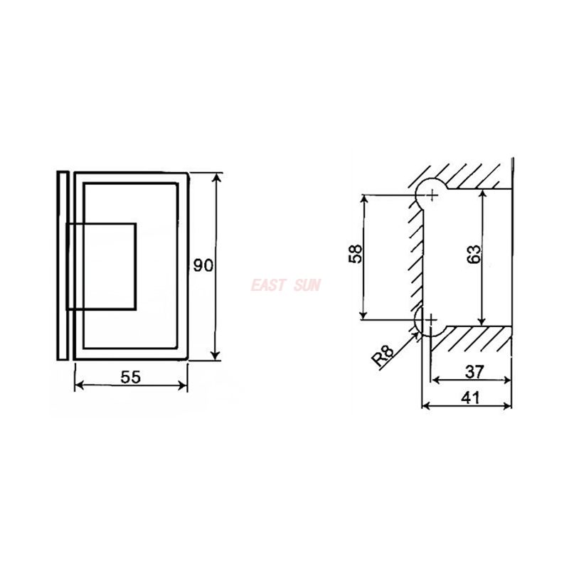 ASH-305-Verstellbare Duschscharniere