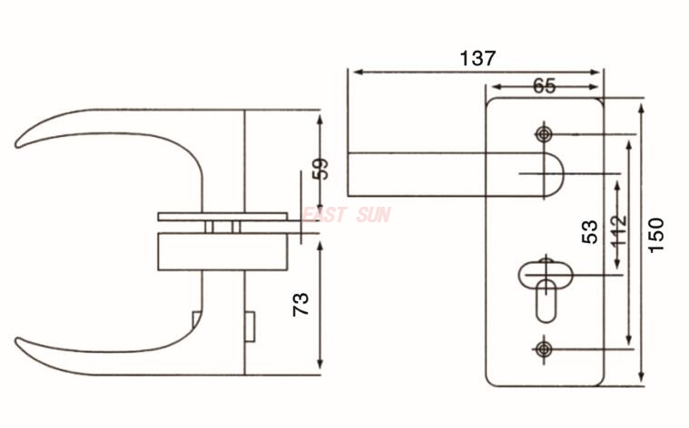 Glastürschlösser Glasschlösser GHL-003