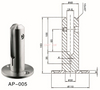 Spigot Duplex 2205 Verstellbarer Kanada-Glaszapfen zur Bodenmontage für Schwimmbadzäune