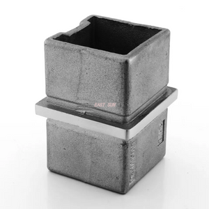 Treppengeländerbeschläge 304 316 Edelstahl-Handlaufverbinder für Vierkantrohr