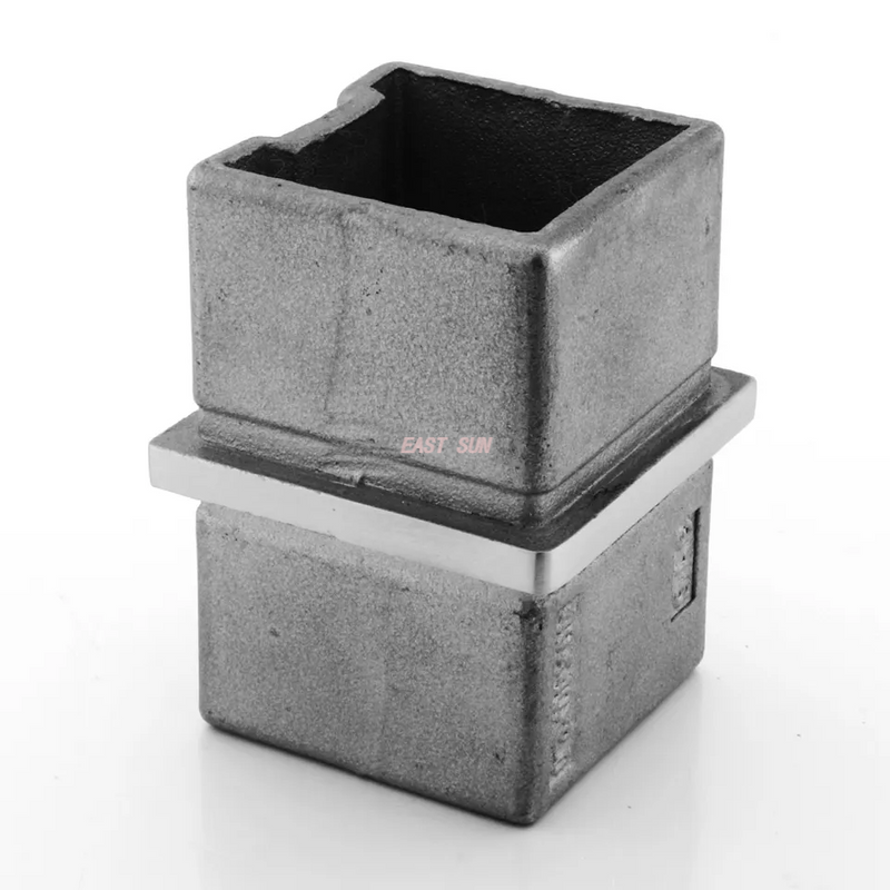 Treppengeländerbeschläge 304 316 Edelstahl-Handlaufverbinder für Vierkantrohr