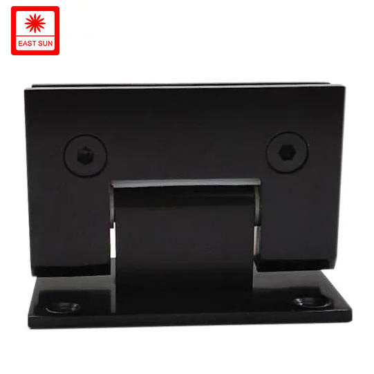 Robustes mattschwarzes 90-Grad-Wand-zu-Glas-Duschtürscharnier für 1/2″ – 3/8″ Glas