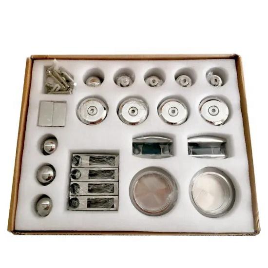 Rahmenloses SS304-Glasschiebetür-Hardware-Kit