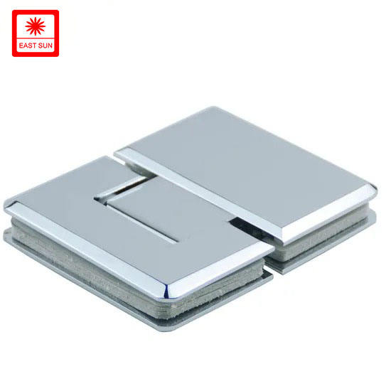 Robuste mattschwarze 180-Grad-Glas-Glas-Duschtürscharniere für 1/2″ – 3/8″ Glas