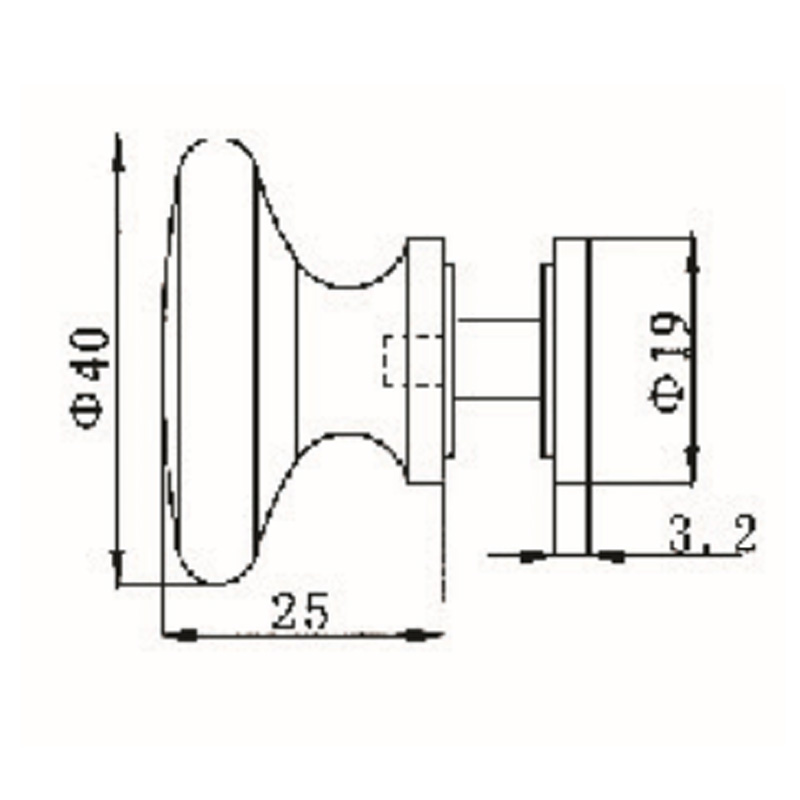 GDK-1001-3 – Duschtürknauf