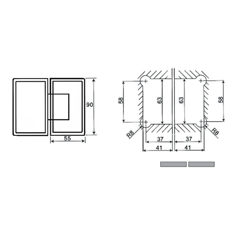 ASH-303-Verstellbare Duschscharniere