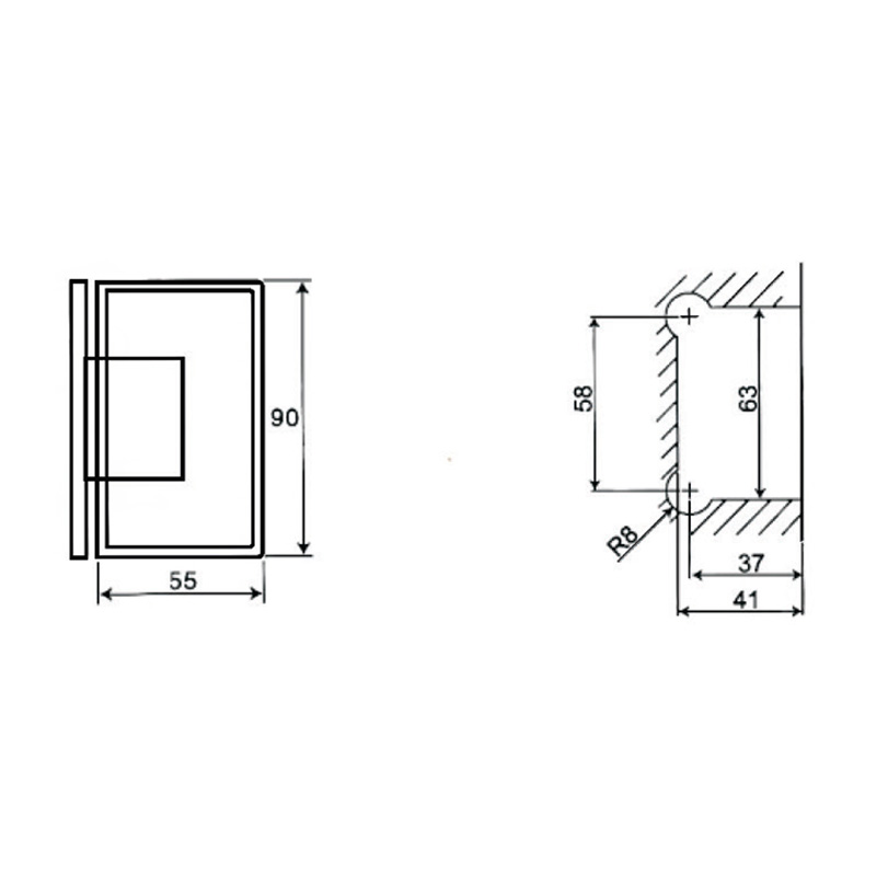 ASH-211-Verstellbare Duschscharniere