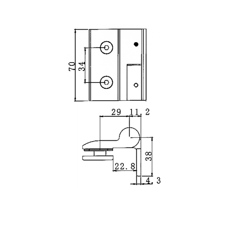 RSH-401L-Selbstaufstellende Scharniere aus Messing