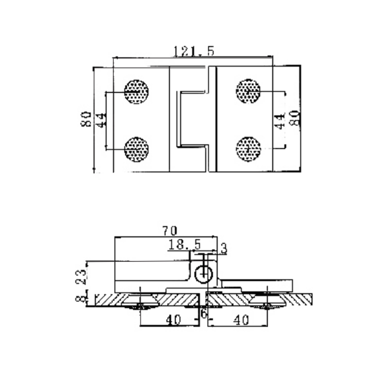 ESH-1001-Duschtürscharniere