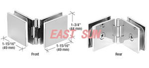 Verstellbarer quadratischer Glas-Glas-Clip aus antikem Messing 