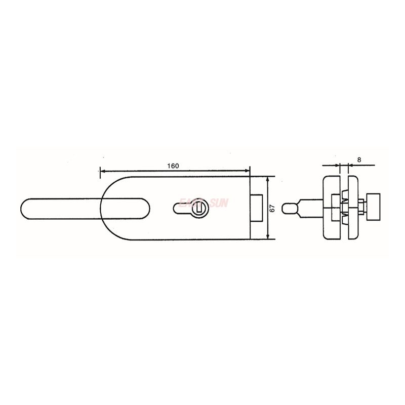 GHL-021B-Glastürschlösser