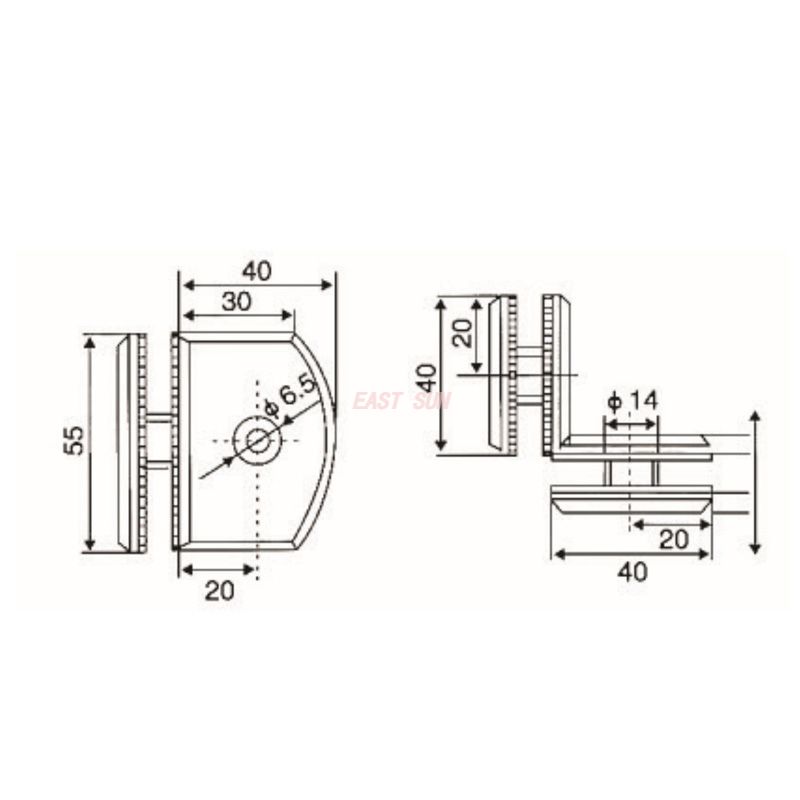 Glas-Clip-Klemme 