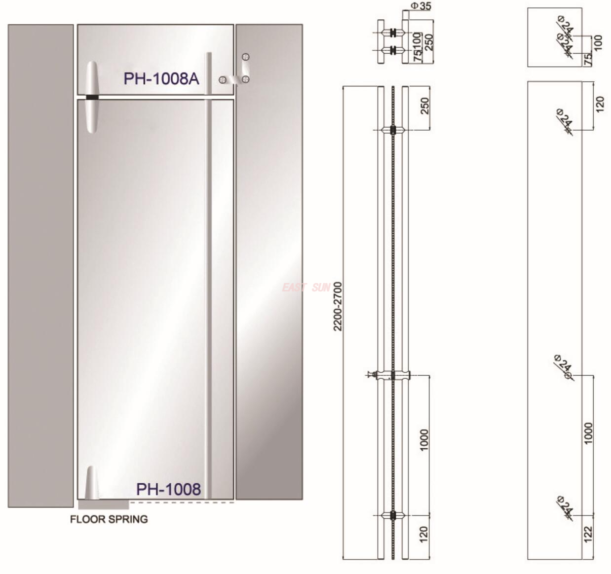 Griffschlösser Glasschlösser PH-1008