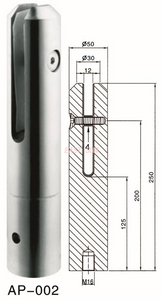 Seitlich montierter Mini-Glaszapfen in modernem Design