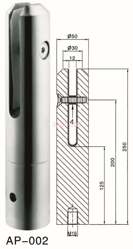 Seitlich montierter Mini-Glaszapfen in modernem Design