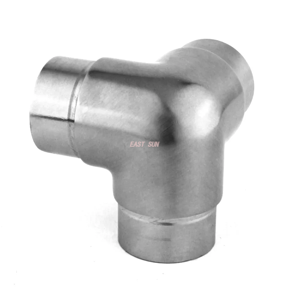 Balkonbaluster-Handlaufbogen, 3-Wege-Rundgeländerbeschläge, Handlaufverbinder aus Edelstahl 304 316