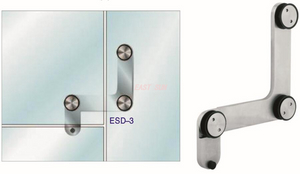 Robuster Drehtürverbinder aus Glas mit Stopper im Inneren von Dorma MAB