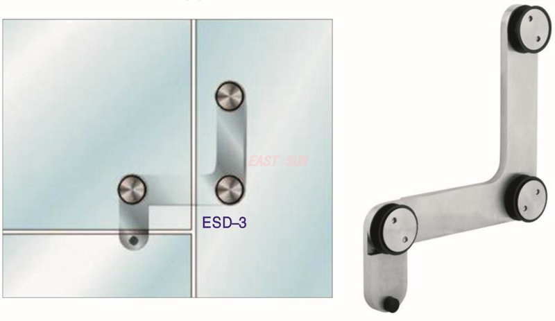 Robuster Drehtürverbinder aus Glas mit Stopper im Inneren von Dorma MAB