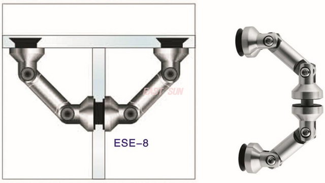 Glastrennwand Glasverbinder Klemmverbinder