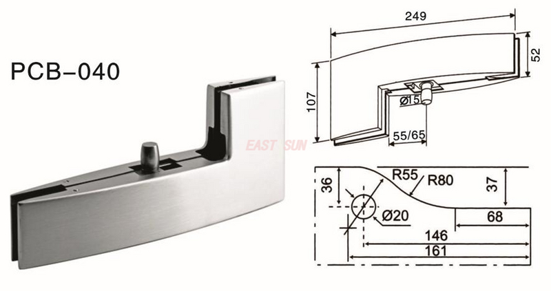 Patchbeschläge Drehtür Dorma PCB-040