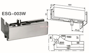 Dorma Patchbeschläge Drehtür ESG-003W