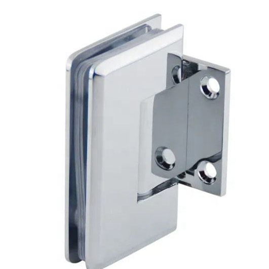 Robustes, 90 Grad poliertes Chrom-Wand-Glas-Duschtürscharnier für 1/2″ – 3/8″ Glas 