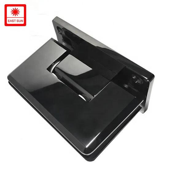 90-Grad-Wandmontage, vollständige Rückplatte, rahmenlose Duschtürscharniere, Glashalterung für 1/2″ – 3/8″ Glas