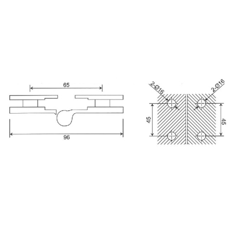 ESH-708-Duschtürscharniere