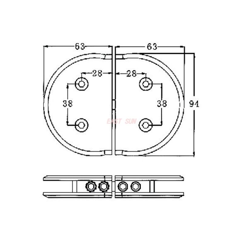 Glas-Clip-Klemme. Glas-Clip. Glas-Klemme