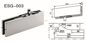 Dorma Patchbeschläge Drehtür ESG-003