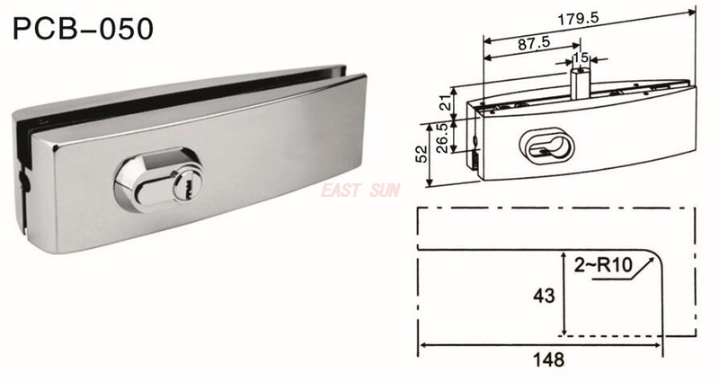 Patchbeschläge Drehtür Dorma PCB-050