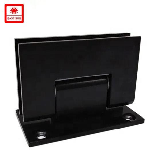 Robustes mattschwarzes 90-Grad-Wand-zu-Glas-Duschtürscharnier für 1/2″ – 3/8″ Glas