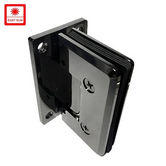 90-Grad-Wandmontage, vollständige Rückplatte, rahmenlose Duschtürscharniere, Glashalterung für 1/2″ – 3/8″ Glas