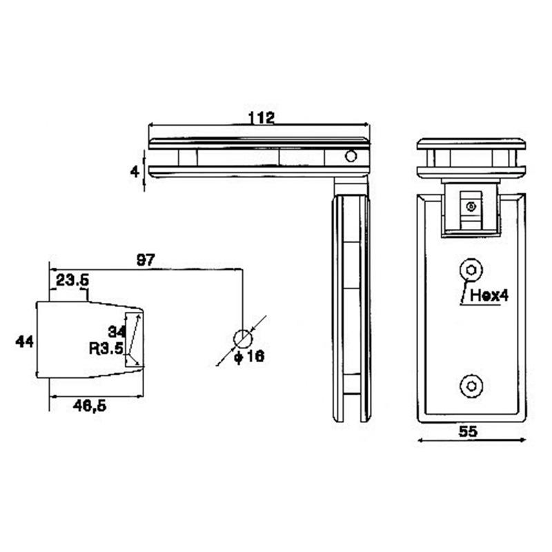 ASH-504-Verstellbare Duschscharniere