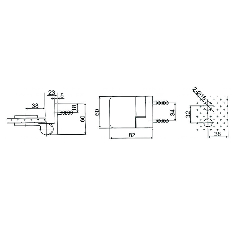 ESH-611-R-Selbstaufstellende Scharniere aus Messing