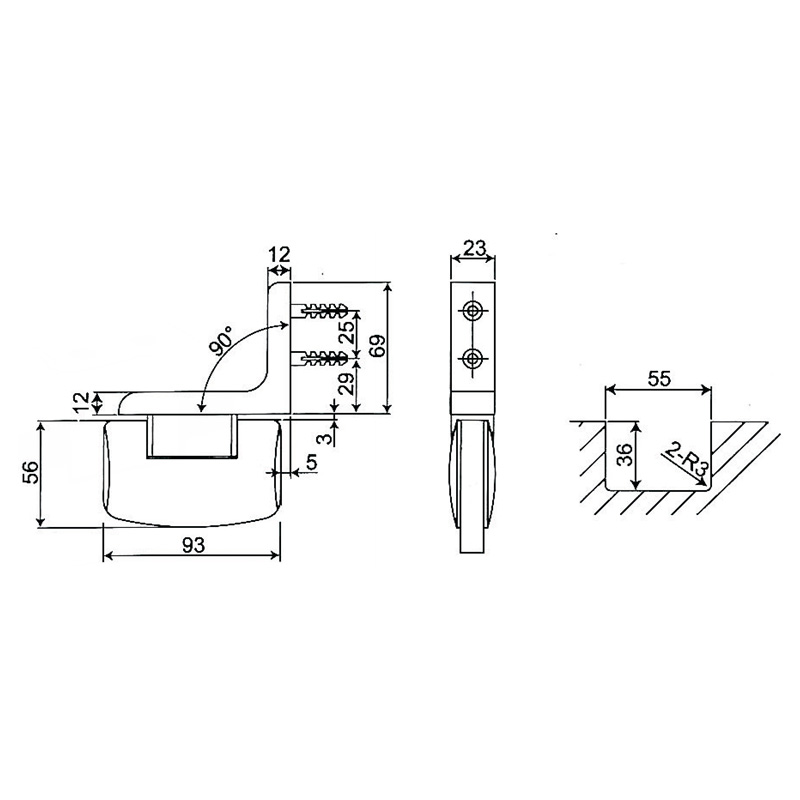 ESH-500D-Pivot Door-Serie