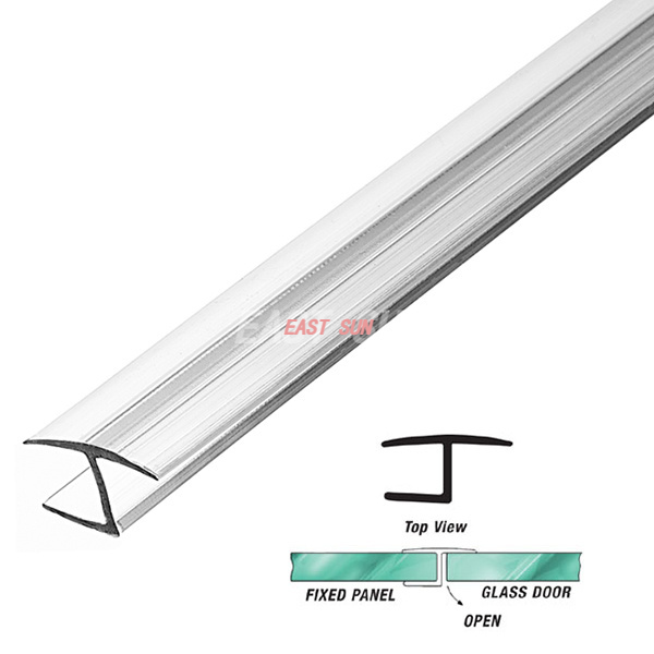180 „H“-Anschlagpfosten aus Polycarbonat für 1/2“ (12 mm) Glas
