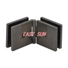 Verstellbarer quadratischer Glas-Glas-Clip aus antikem Messing 