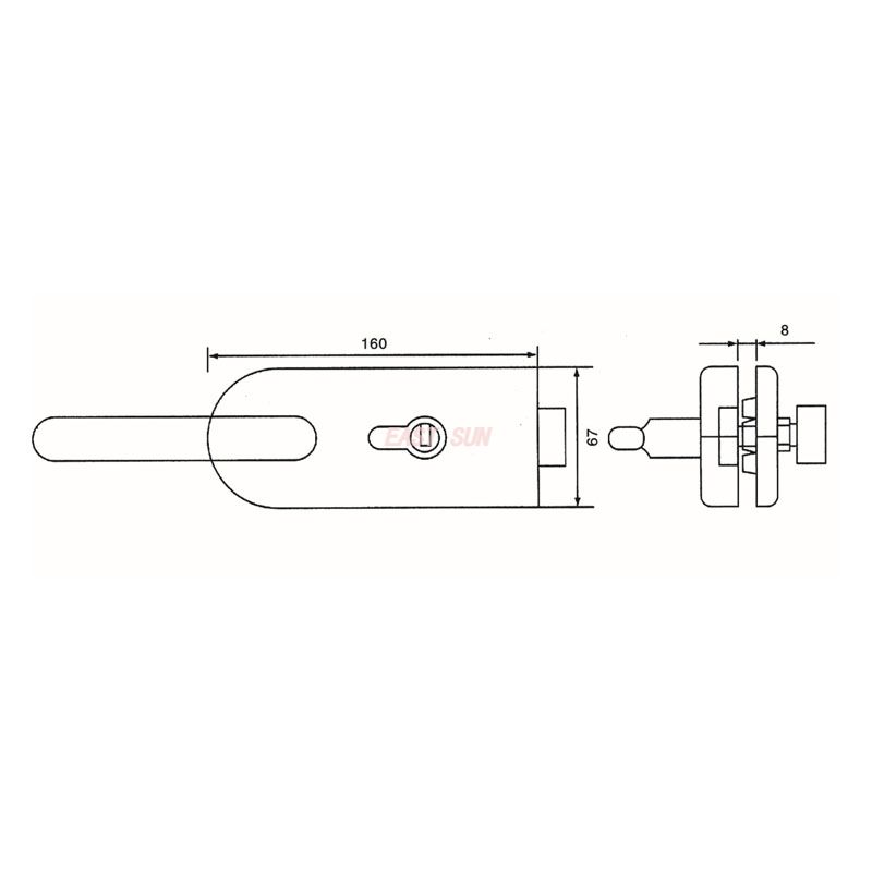 GHL-021A-Glastürschlösser
