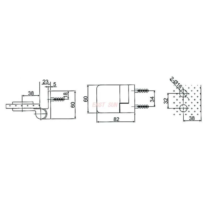 ESH-611-R-Selbstaufstellende Scharniere aus Messing