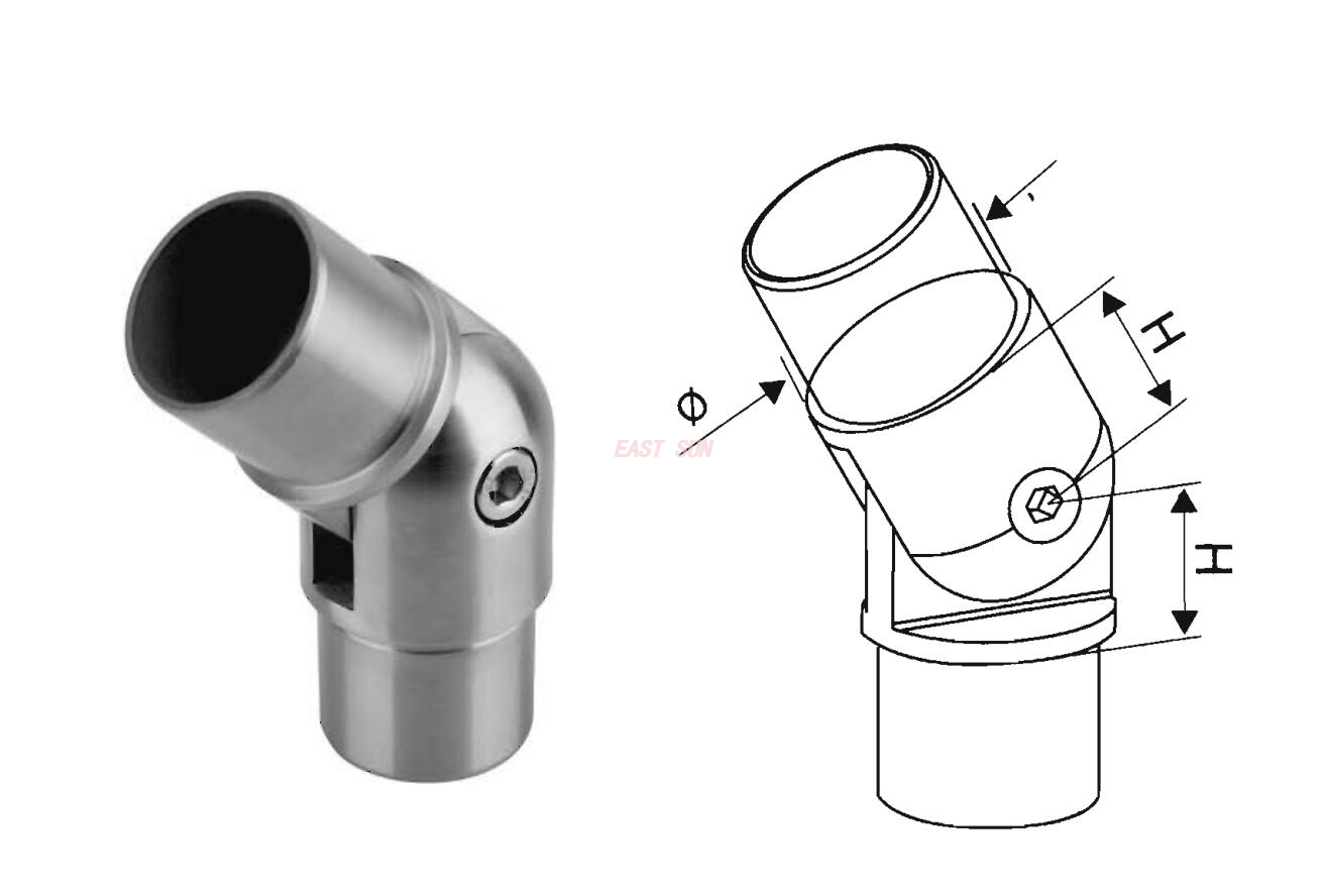 304 316 rundes U-Profil, abnehmbares Geländer, Zubehör für Balustersysteme aus Edelstahl
