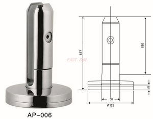 Spigot Duplex 2205 Verstellbarer Kanada-Glaszapfen zur Bodenmontage für Schwimmbadzäune AP-006