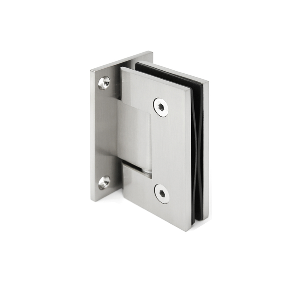 Gebürstetes 90-Grad-Wand-zu-Glas-Duschtürscharnier für 1/2″ – 3/8″ Glas 